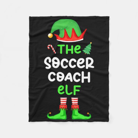 Ik ben de Voetbalcoach Elf Kerst Matching Pyjama Fleece Deken (Voorkant)