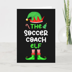 Ik ben de Voetbalcoach Elf Kerst Matching Pyjama Kaart