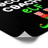 Ik ben de Voetbalcoach Elf Kerst Matching Pyjama Poster (Hoek)