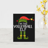 Ik ben de volleybal Elf Funny Matching Christmas C Kaart (Gele Bloem)