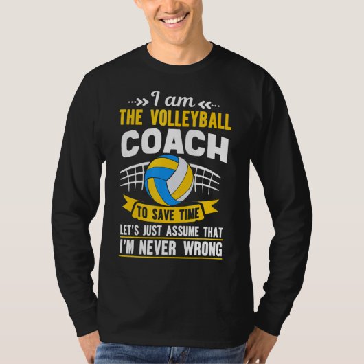 Ik ben de volleybalcoach Schoolsport T-shirt (Voorkant)