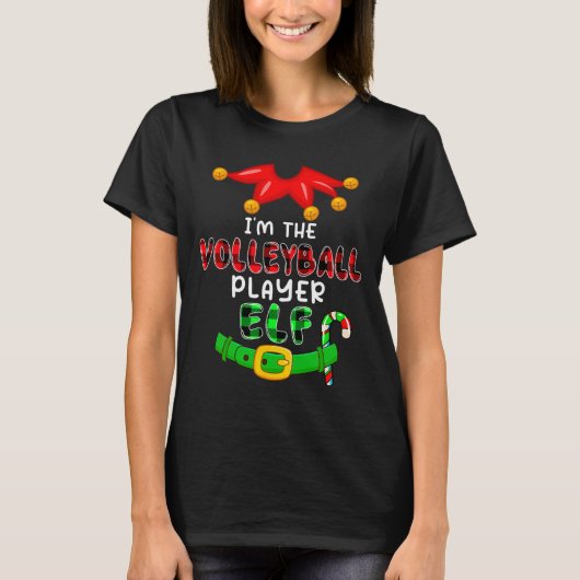Ik ben de volleybalspeler Elf Xmas kostuums Elf Lo T-shirt (Voorkant)