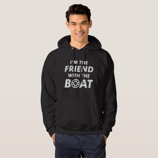 Ik ben de vriend met de boot hoodie (Voorkant volledig)