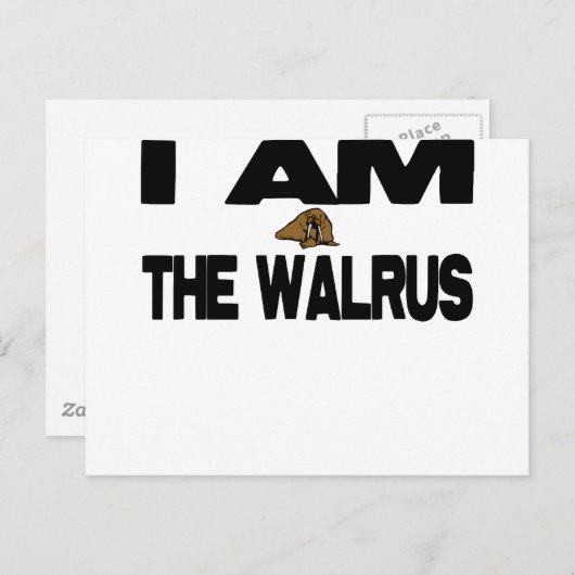 Ik ben de Walrus Briefkaart (Voorkant / Achterkant)