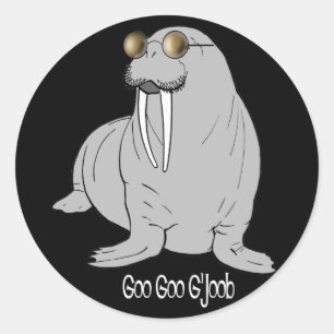 Ik ben de Walrus Ronde Sticker