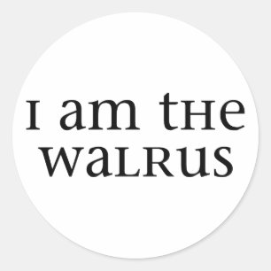 Ik ben de Walrus Ronde Sticker