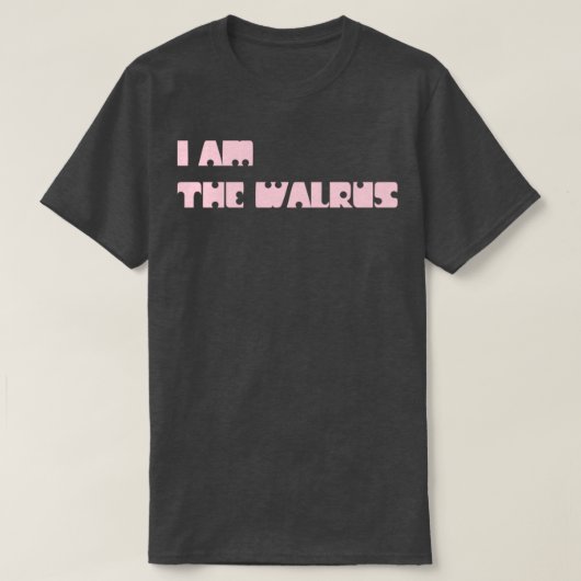 Ik ben de Walrus roze T-shirt (Design voorkant)