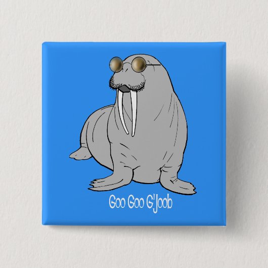 Ik ben de Walrus Vierkante Button 5,1 Cm (Voorkant)