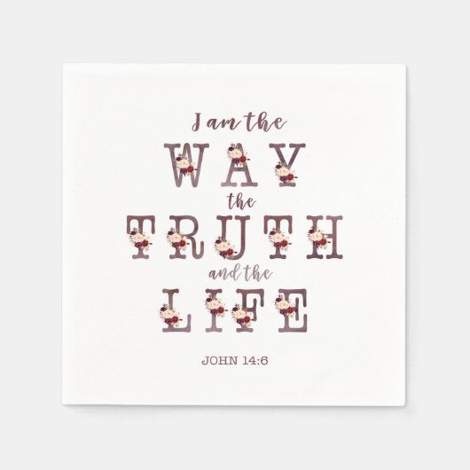 Ik ben de Weg de Waarheid en het Leven Typografie Servet (Voorkant)