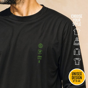 Ik ben de Weg Johannes 14:6 Christelijke Symbolen T-shirt