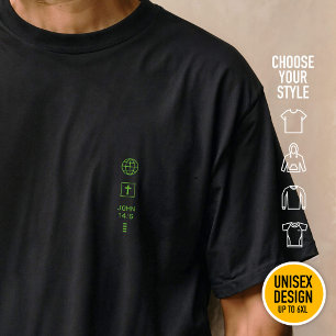 Ik ben de Weg Johannes 14:6 Christelijke Symbolen  T-shirt