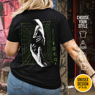 Ik ben de Weg Johannes 14:6 Grid Christelijke Cybe Grote Maat T-shirt