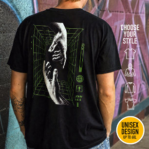Ik ben de Weg Johannes 14:6 Grid Christelijke Cybe T-shirt