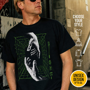Ik ben de Weg Johannes 14:6 Raster Christelijke Cy T-shirt