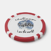 Ik ben de wereld van mijn Bulldog Poker Chips (Enkel)