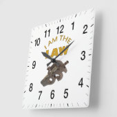 Ik ben de wet met een m4a1 machine pistool vierkante klok (Hoek)