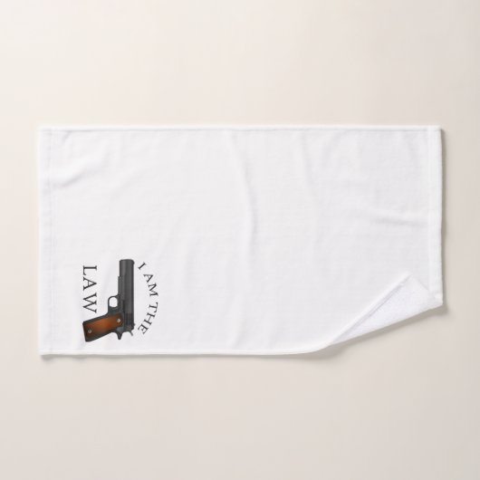 Ik ben de wet met een pistool bad handdoek (Handdoek)