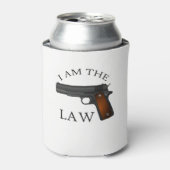 Ik ben de wet met een pistool blikjeskoeler (Blikje Voorkant)
