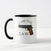 Ik ben de wet met een pistool mok (Links)