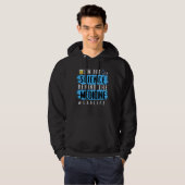 IK BEN DE WETENSCHAP ACHTER HET GENEESMIDDEL #LABL HOODIE (Voorkant volledig)