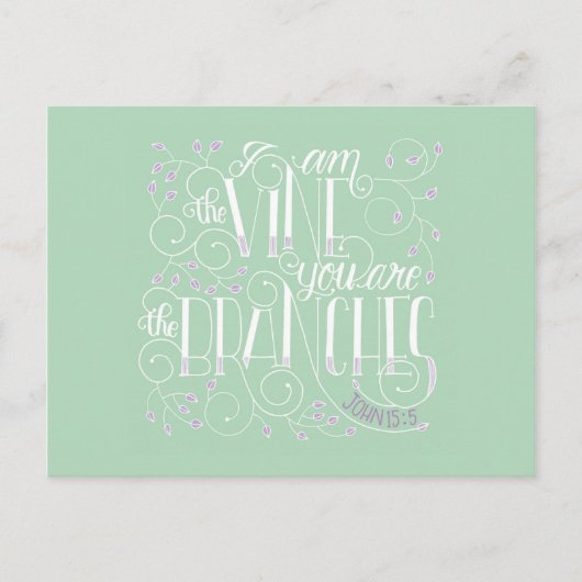 Ik ben de wijn. Jij bent de bijkantoren. Briefkaart (Voorkant)