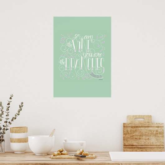 Ik ben de wijn. Jij bent de bijkantoren. Poster (Keuken)