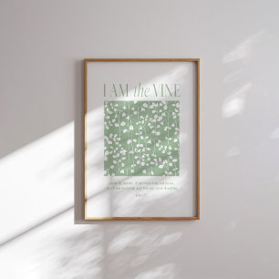 Ik ben de Wijnstok Christelijk Poster Johannes 15: