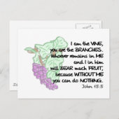 Ik ben de wijnstok, jij bent de vertakkingen briefkaart (Voorkant / Achterkant)