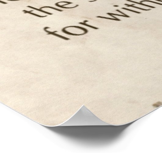 Ik ben de wijnstok poster (Hoek)