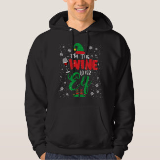 Ik ben de Wine Lover Elf Kerstmis Elf Drink wijn Hoodie
