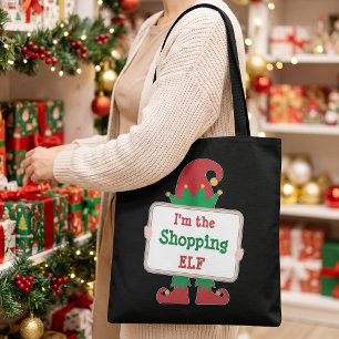 Ik ben de Winkel Elf   Persoonlijke Kerst Elf Tote Bag