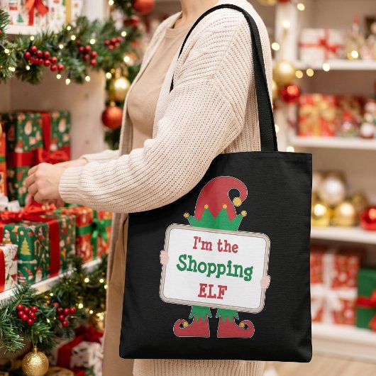 Ik ben de Winkel Elf | Persoonlijke Kerst Tote Bag