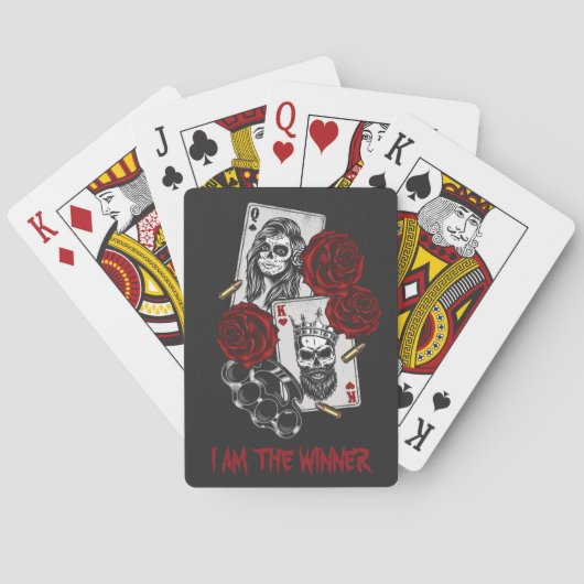 Ik Ben De Winnaar Doodkaarten Pokerkaarten (Achterkant)