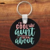 Ik ben de wollige tante die iedereen over grappigh sleutelhanger (Voorkant)