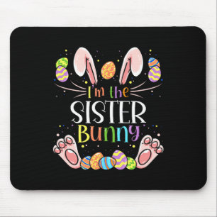 Ik ben de zus Bunny Matching Family Easter Party  Muismat