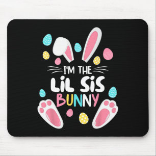 Ik ben de zuster Bunny Lil Sis Matching Family Pas Muismat