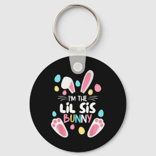 Ik ben de zuster Bunny Lil Sis Matching Family Pas Sleutelhanger