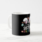 Ik ben de zuster Bunny Paasfamilie bijpassend Koffiemok (Voorkant links)