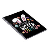 Ik ben de zuster Bunny Paasfamilie bijpassend Notitieboek (Rechterzijde)
