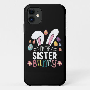 Ik ben de zuster Bunny Paasfeest Familie Matching Case-Mate iPhone Case