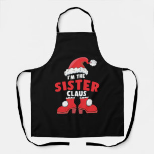 Ik ben de Zuster Claus Kerstmis Familie Matching Schort