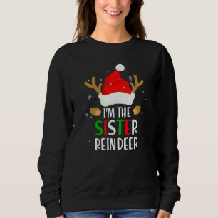 Ik ben de zuster Reindeer Matching Family Kerstmis Trui