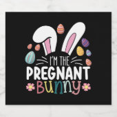 Ik ben de zwangere konijntje mam paasfamilie match bier etiket (Enkel label)
