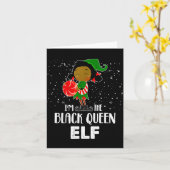 Ik ben de Zwarte Koningin Elf Afro-Amerikaanse Mei Kaart (Gele Bloem)