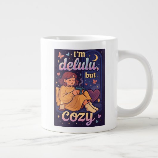 Ik ben delulu, maar gezellig 2 grote koffiekop (Rechts)