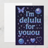 Ik ben Delulu voor jou Bedankkaart (Voorkant / Achterkant)