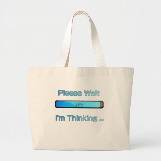 Ik ben den Computerprogrammeur Ontwerp Grote Tote Bag (Voorkant)