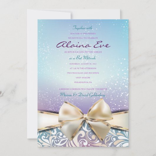 IK BEN DEVINE Bat Mitzvah Uitnodiging (Voorkant)