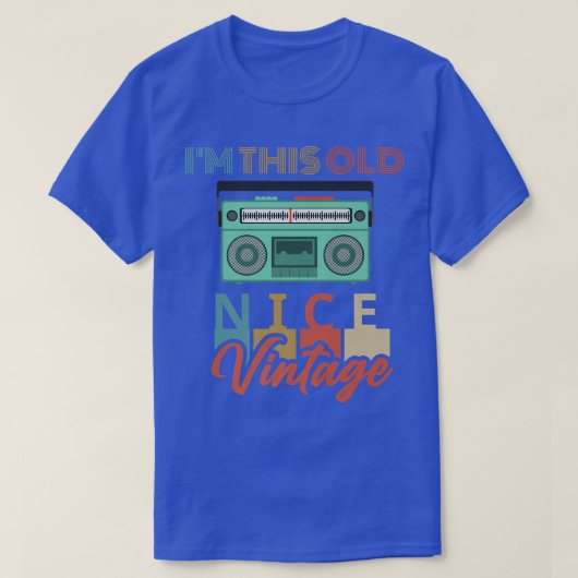 Ik ben deze oude Bomb Box leuke  radio Mannen vrou T-shirt (Design voorkant)