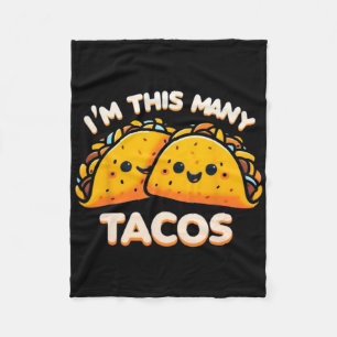 Ik ben deze veel taco's tweede verjaardag Twosday Fleece Deken